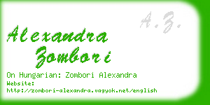 alexandra zombori business card